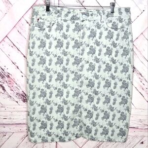 Slink Jeans Floral Roses Jean Skirt